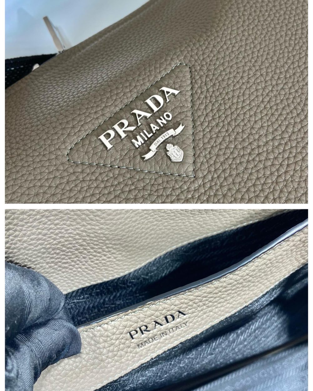 Prada Large Handbag Beige For Women, Women's Bags 9in/23cm