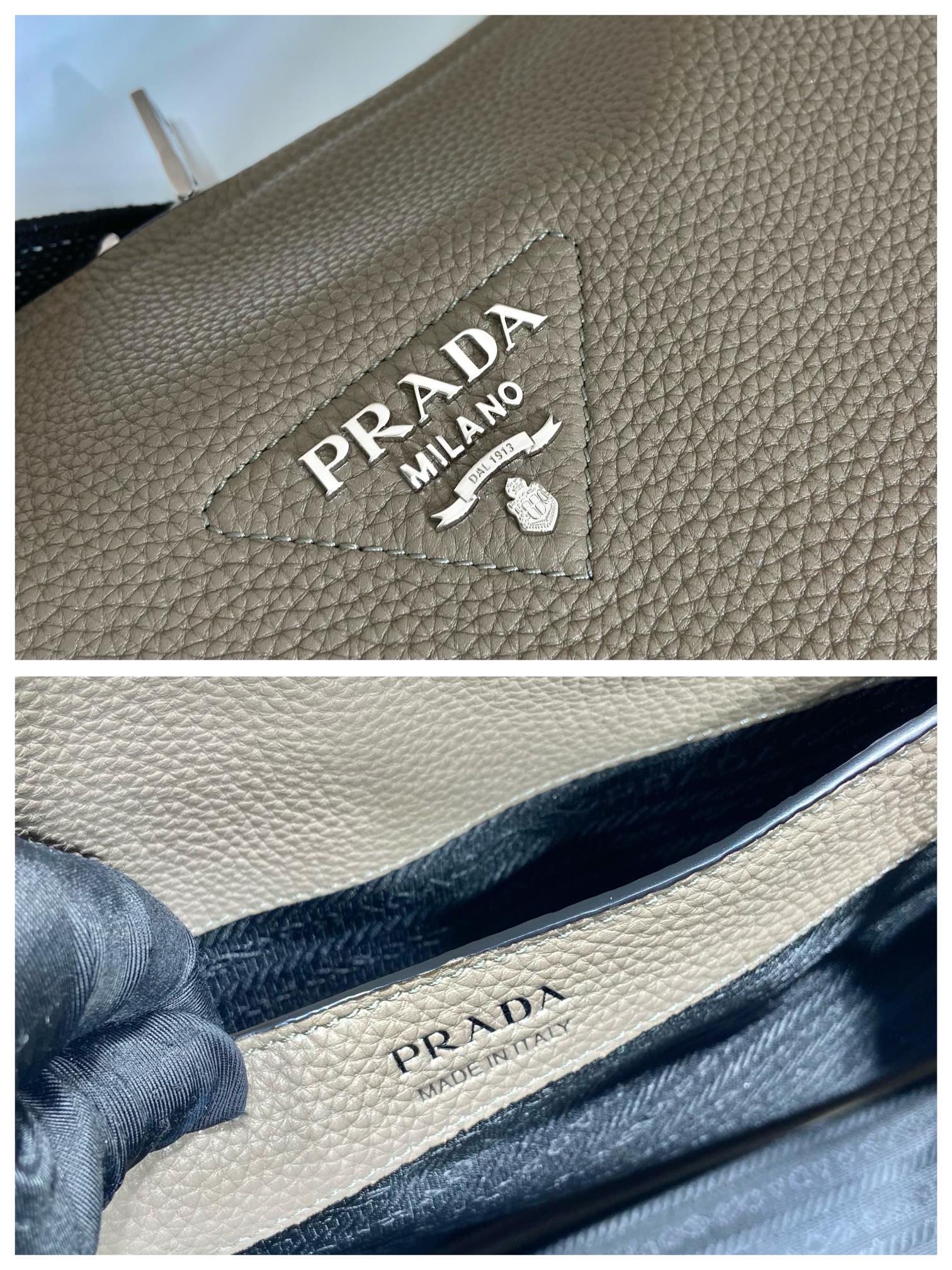 Prada Large Handbag Beige For Women, Women's Bags 9in/23cm - Image 4
