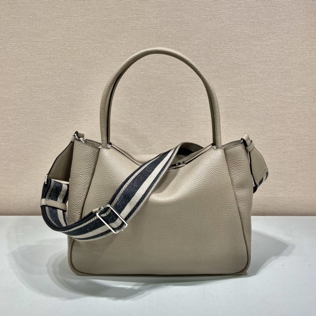 Prada Large Handbag Beige For Women, Women's Bags 9in/23cm - Image 9
