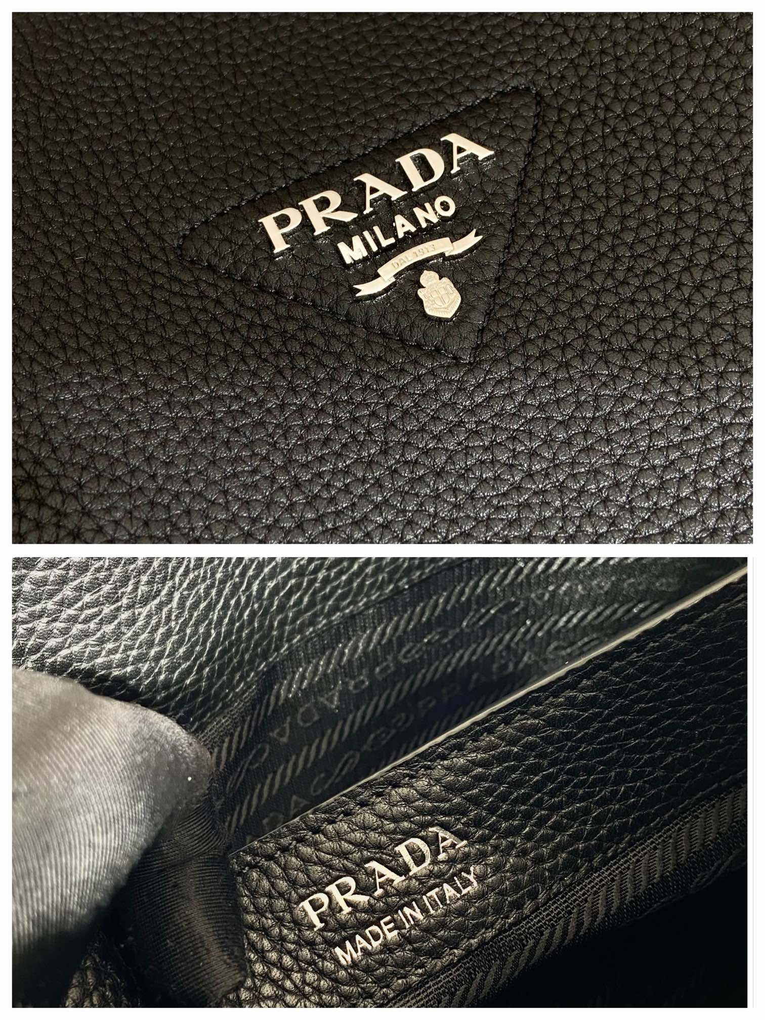 Prada Large Handbag Black For Women, Women's Bags 9in/23cm - Image 4