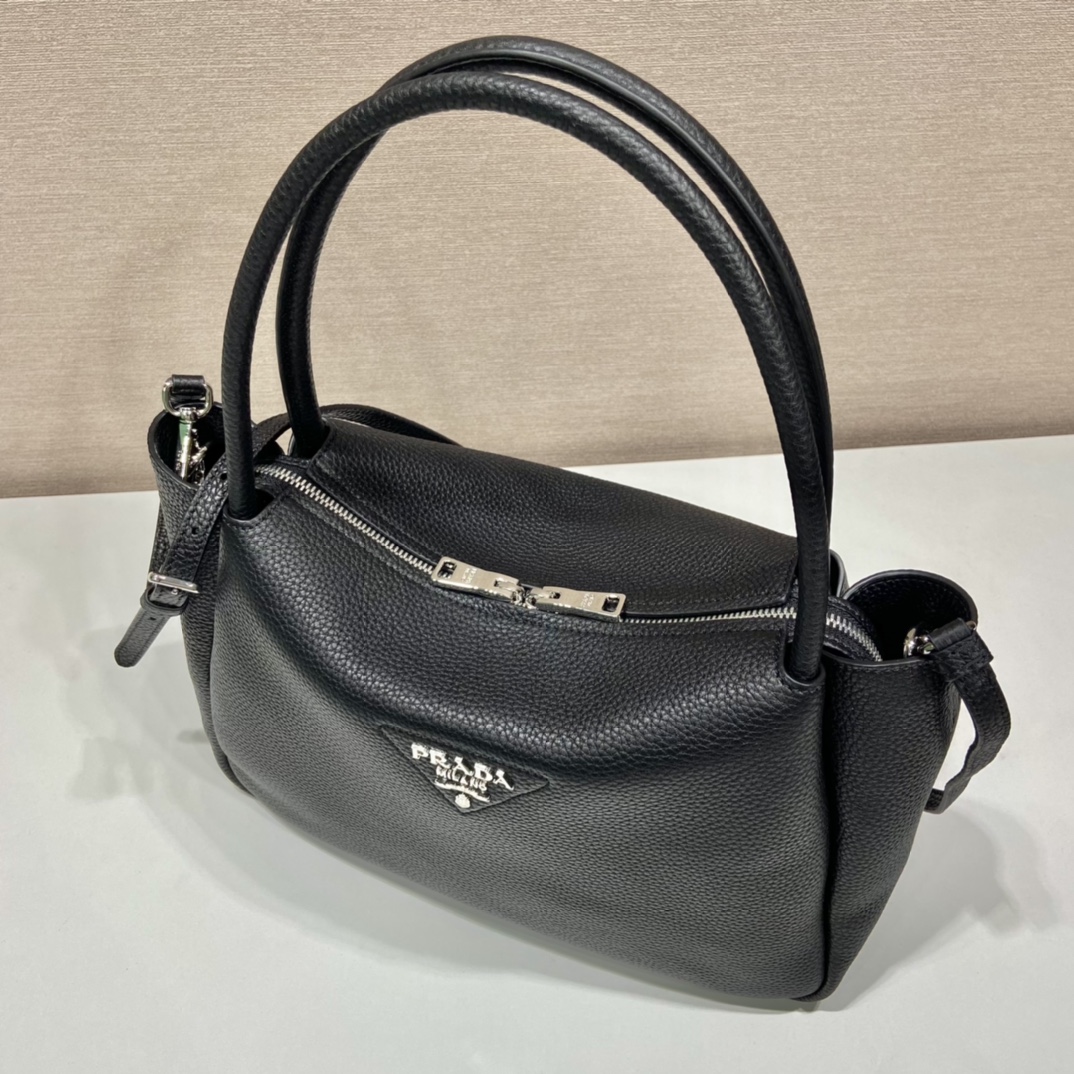 Prada Large Handbag Black For Women, Women's Bags 9in/23cm - Image 2