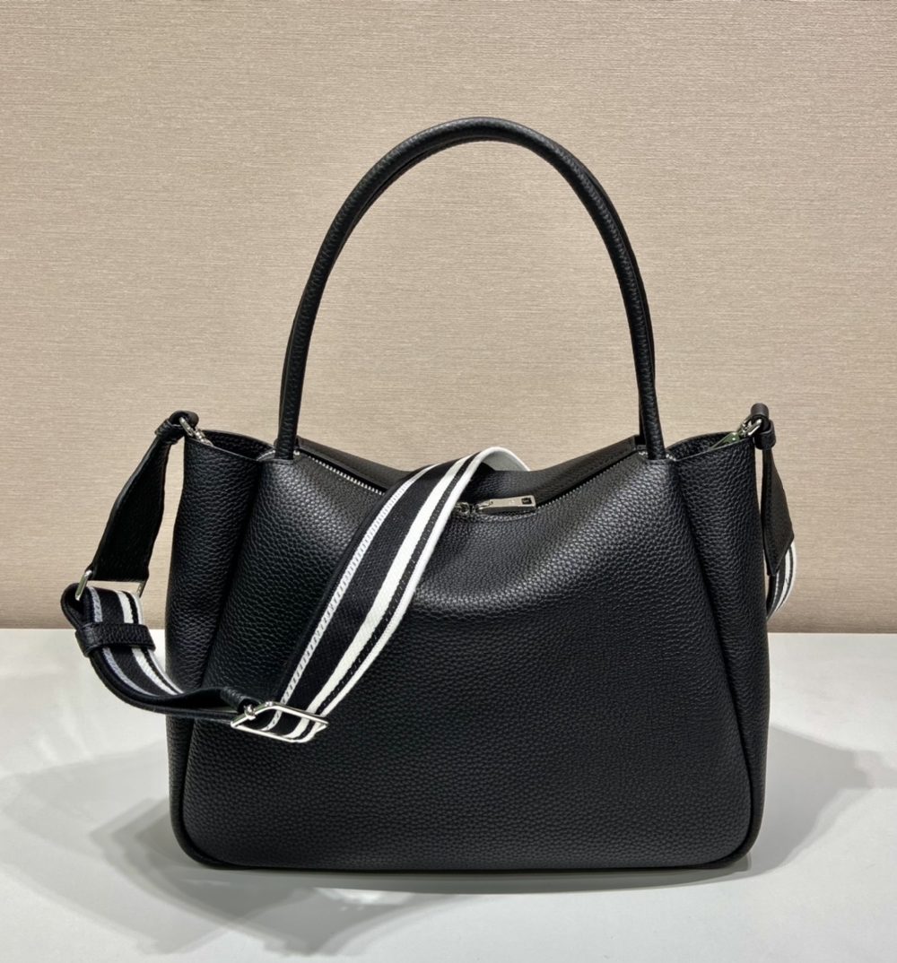 Prada Large Handbag Black For Women, Women's Bags 9in/23cm