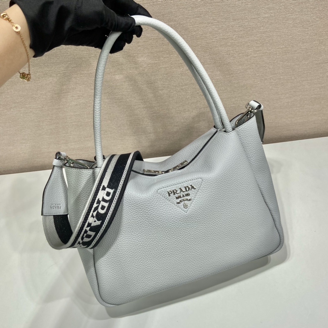 Prada Large Handbag Grey For Women, Women's Bags 9in/23cm - Image 5