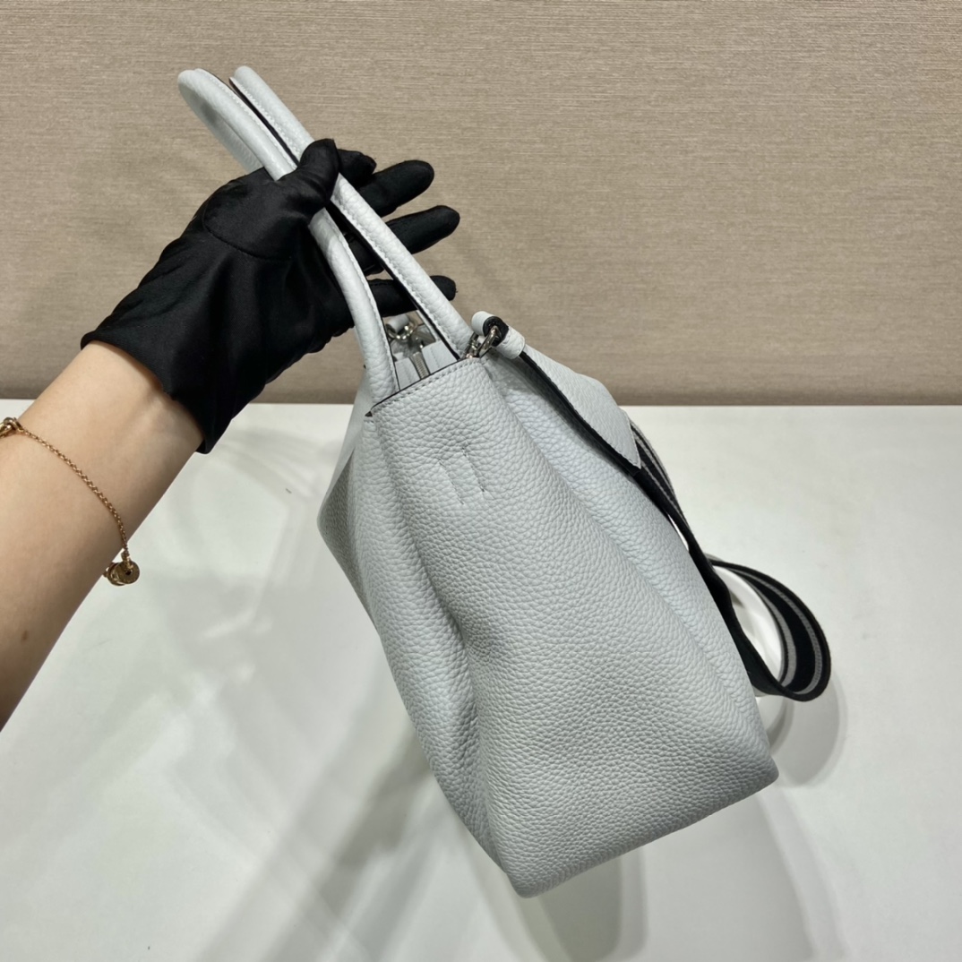 Prada Large Handbag Grey For Women, Women's Bags 9in/23cm - Image 7