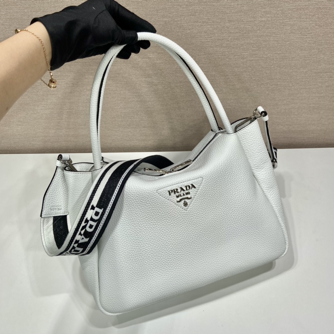 Prada Large Handbag White For Women, Women's Bags 9in/23cm - Image 5