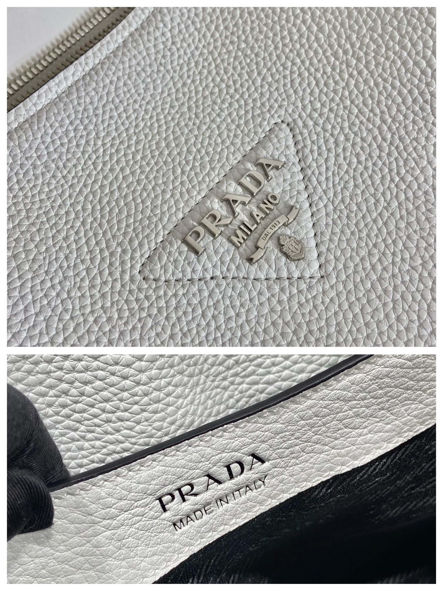 Prada Large Handbag White For Women, Women's Bags 9in/23cm - Image 8