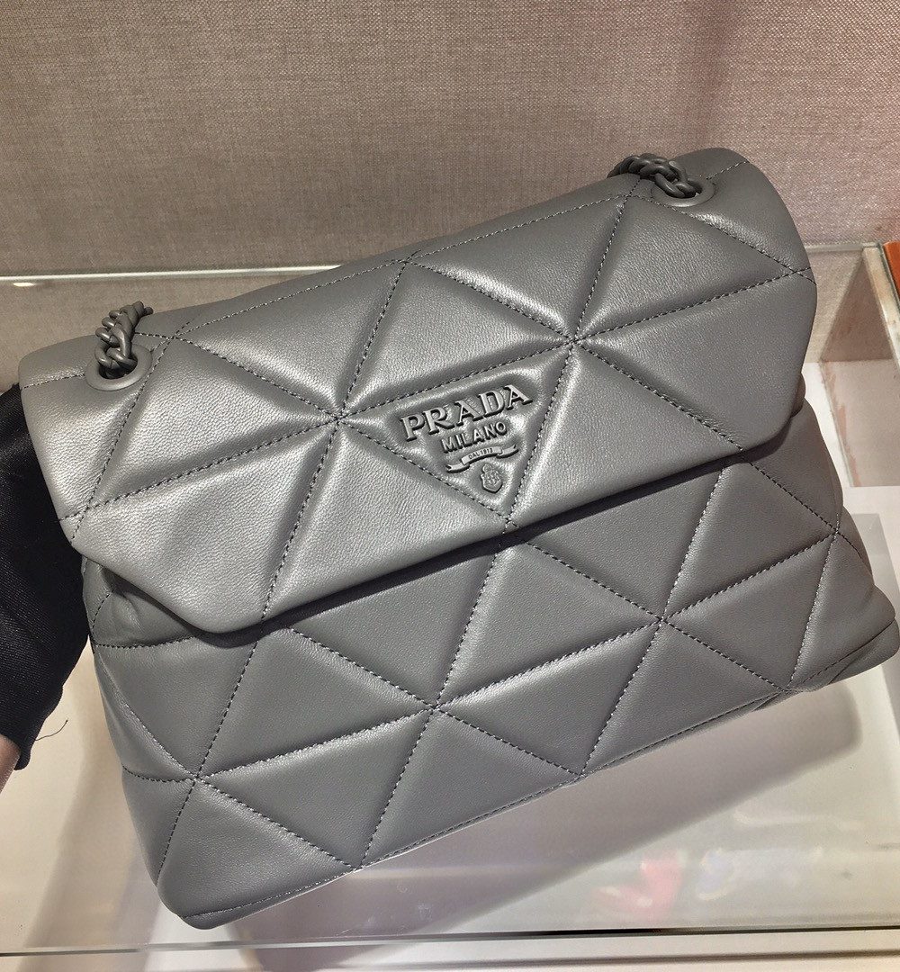 Prada Large Nappa Spectrum Bag Grey For Women, Women's Bags 10.6in/27cm 1BD231_WDF0_F0LU5_V_OOO