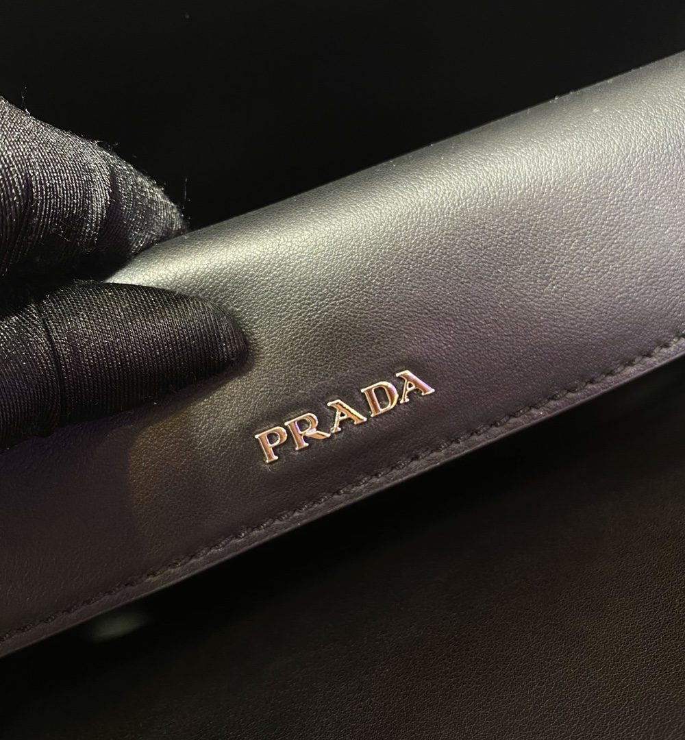 Prada Medium Saffiano Double Bag Black For Women, Women's Bags 13in/33cm 1BG775_2A4A_F0LJ4_V_OOO