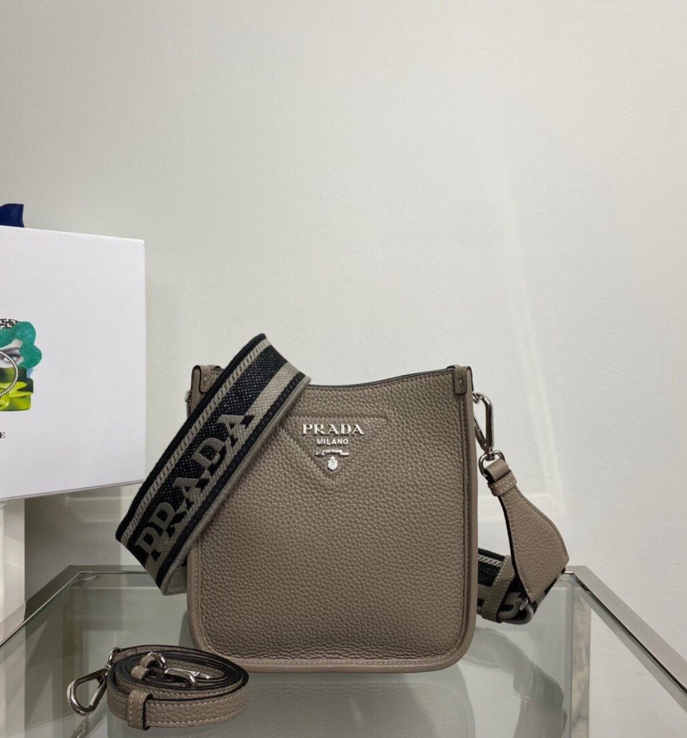 Prada Mini Shoulder Bag Beige For Women, Women's Bags 7.9in/20cm