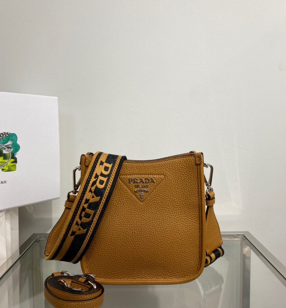 Prada Mini Shoulder Bag Brown For Women, Women's Bags 7.9in/20cm 1BH191_2DKV_F02Z8_V_3OO