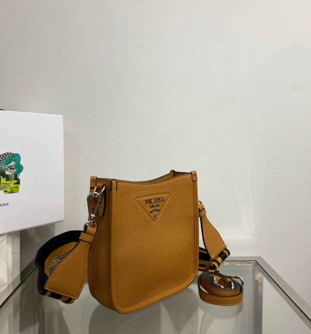 Prada Mini Shoulder Bag Brown For Women, Women's Bags 7.9in/20cm 1BH191_2DKV_F02Z8_V_3OO