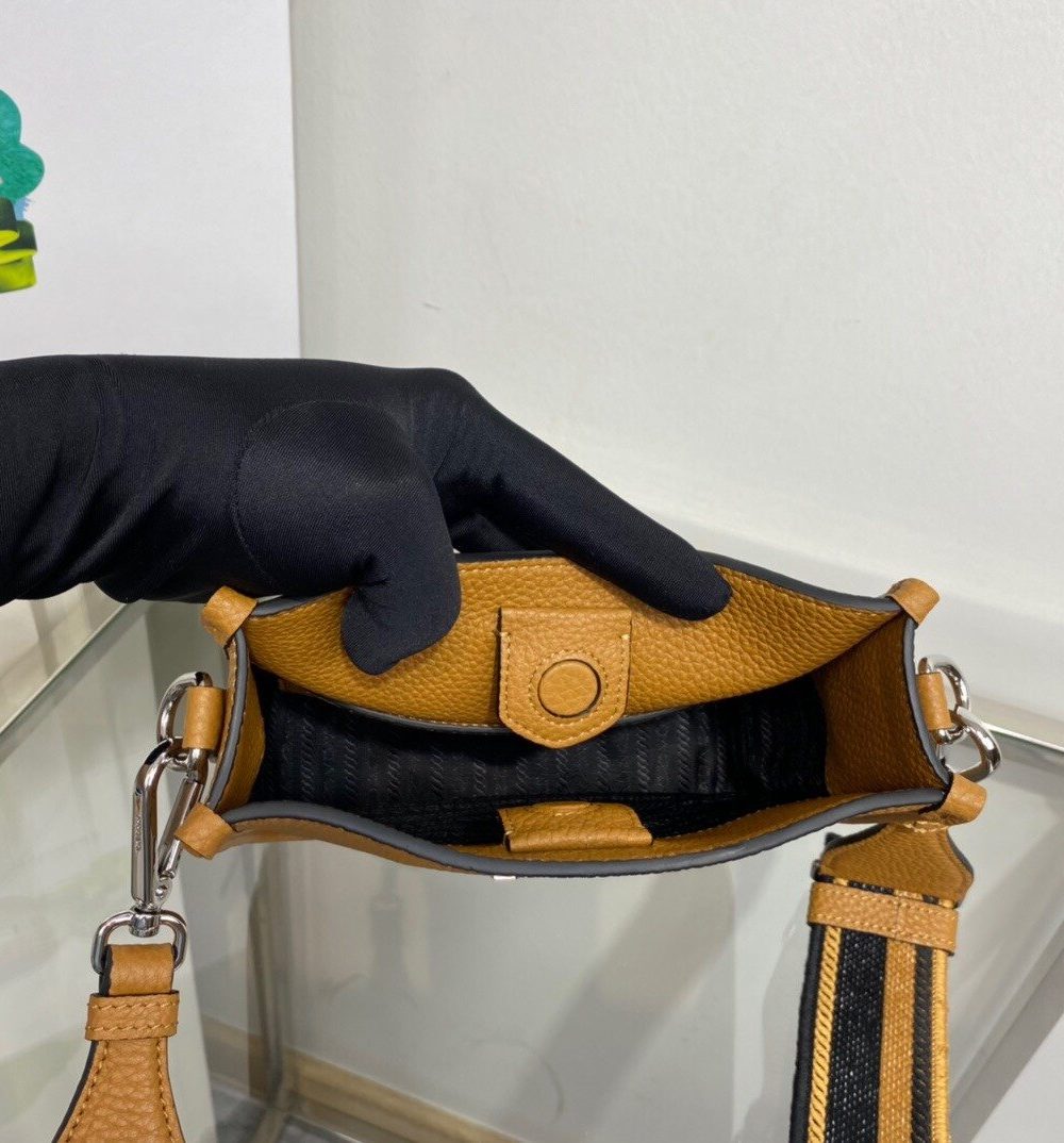 Prada Mini Shoulder Bag Brown For Women, Women's Bags 7.9in/20cm 1BH191_2DKV_F02Z8_V_3OO