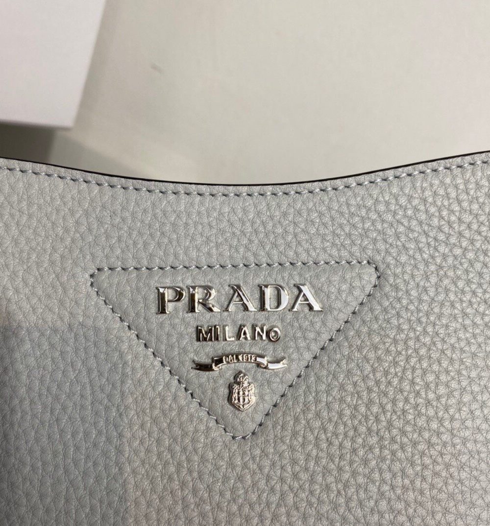 Prada Mini Shoulder Bag Grey For Women, Women's Bags 7.9in/20cm