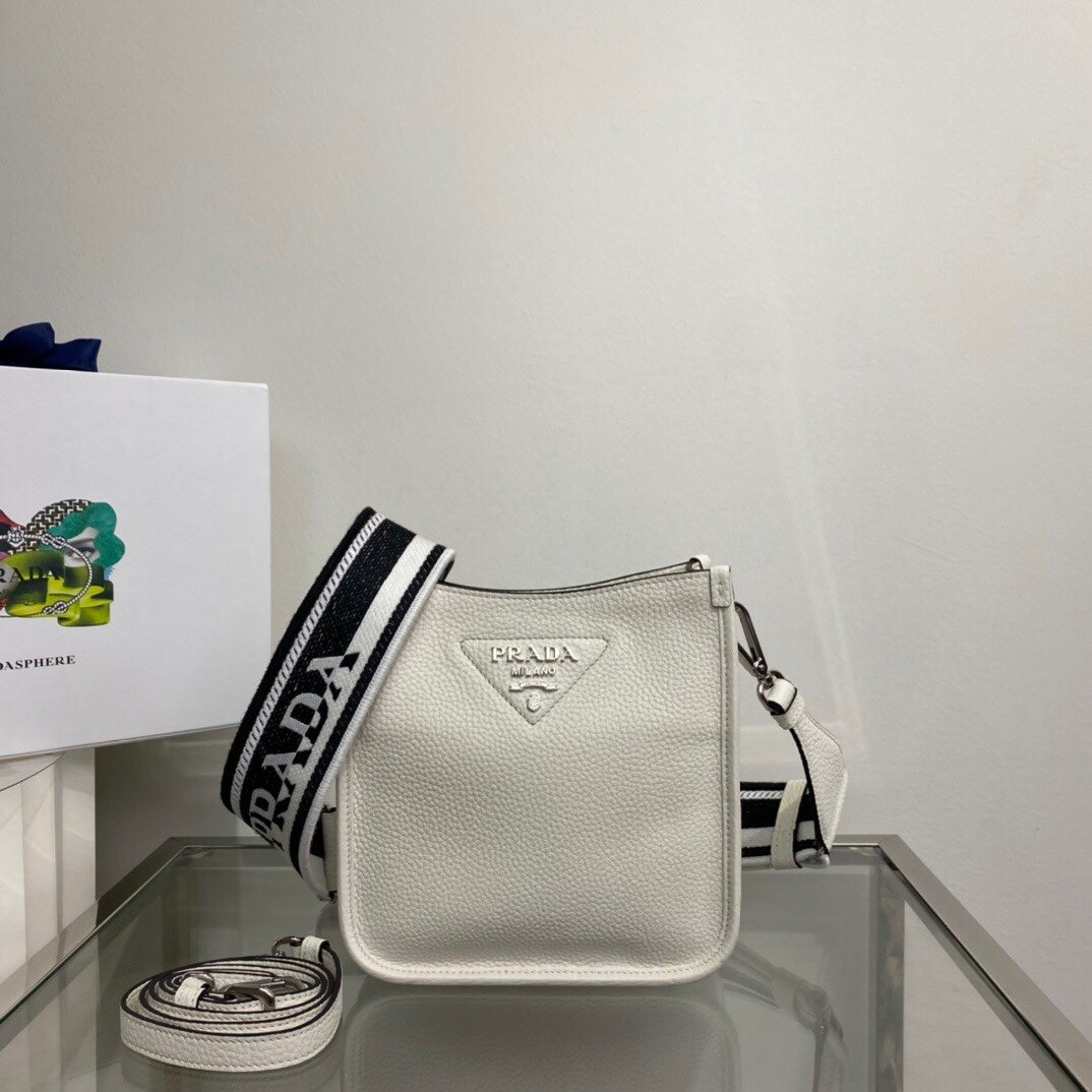 Prada Mini Shoulder Bag White For Women, Women's Bags 7.9in/20cm