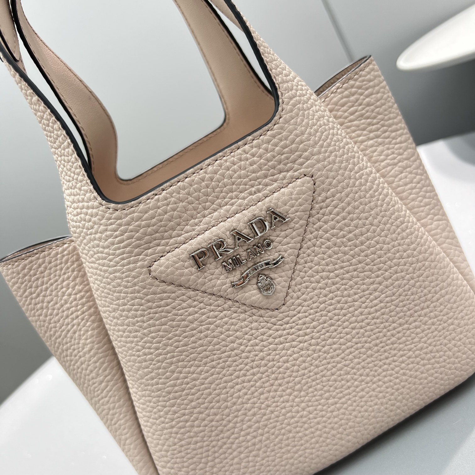 Prada Mini Tote Beige For Women, Women's Bags 7.5in/19cm - Image 2