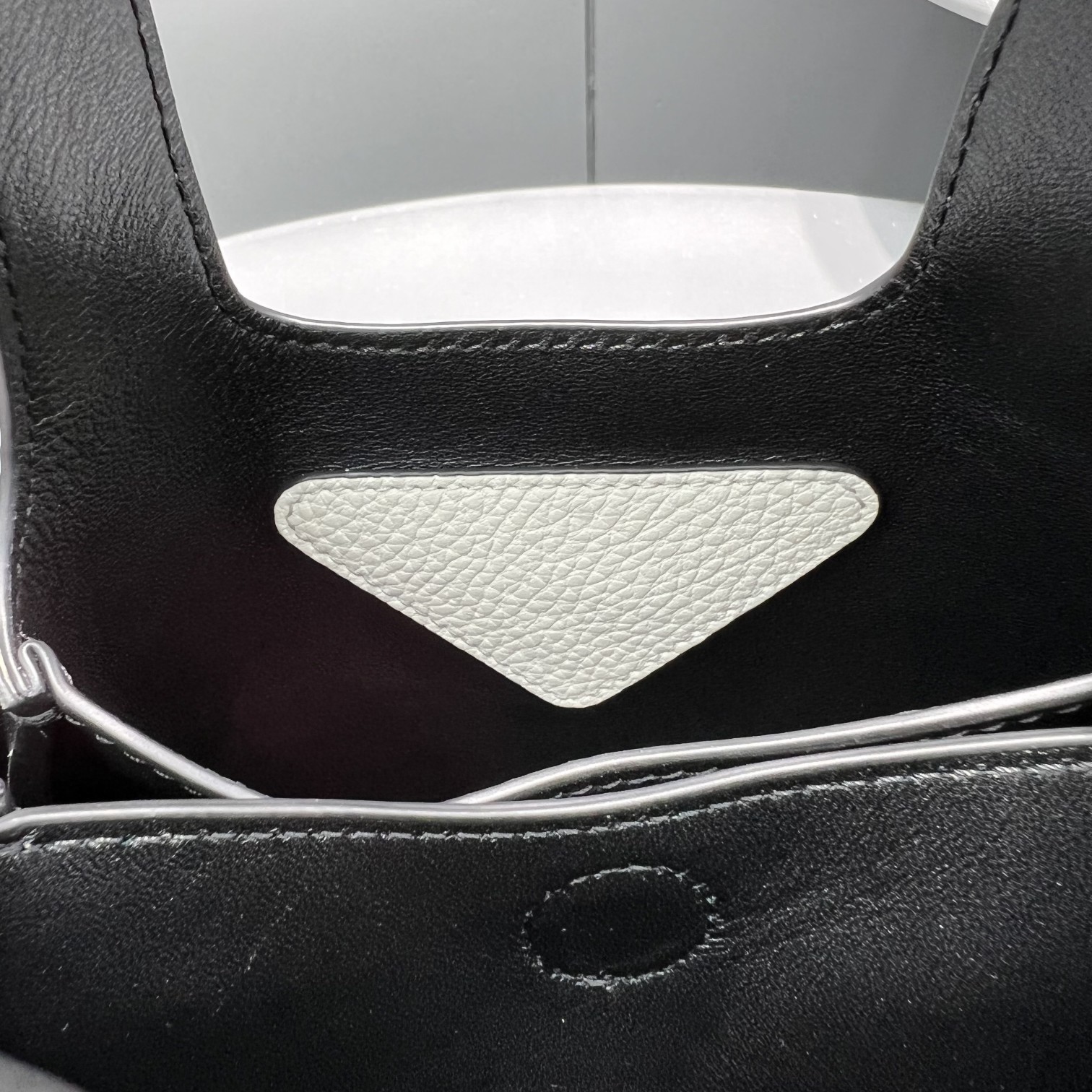 Prada Mini Tote White For Women, Women's Bags 7.5in/19cm - Image 3