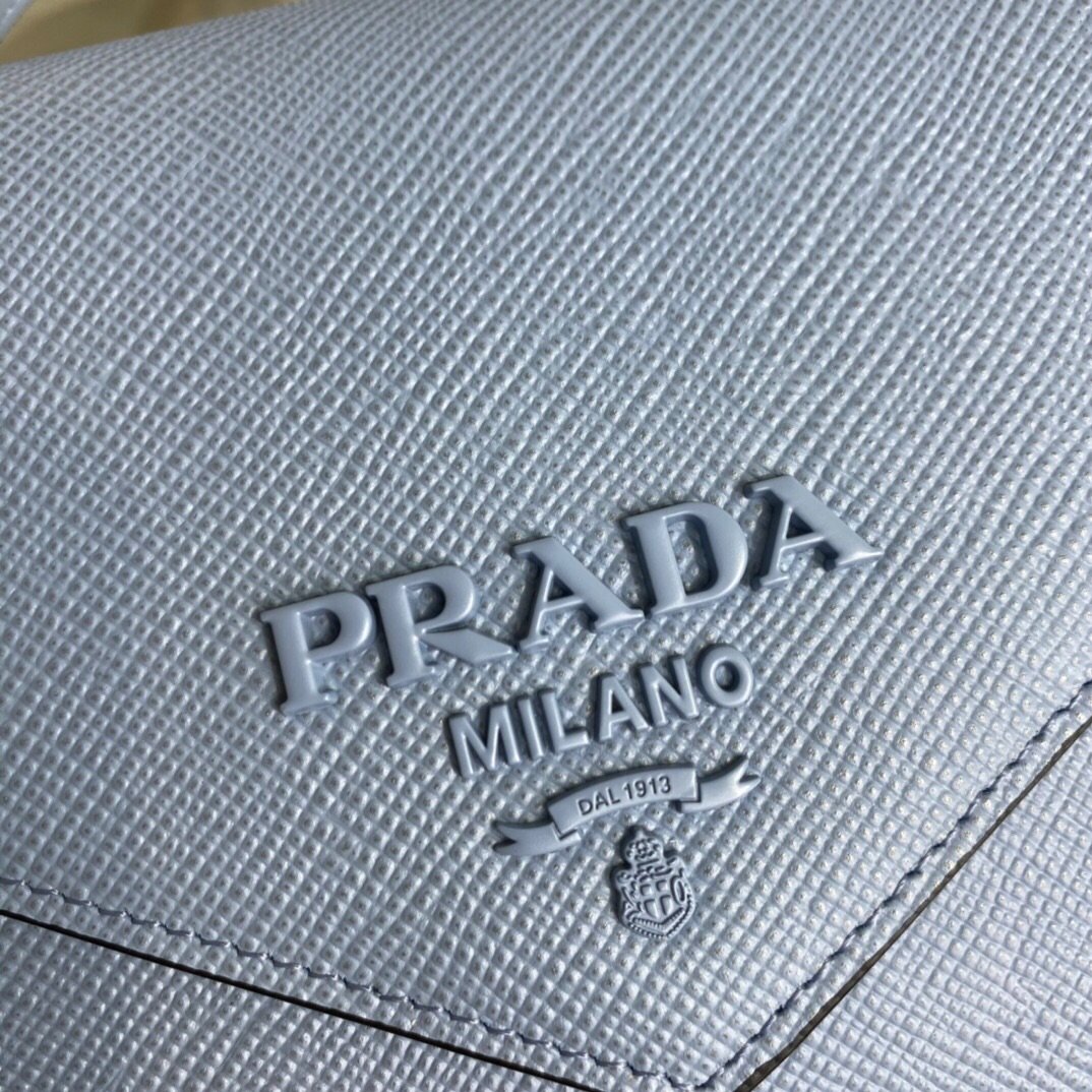 Prada Monochrome Saffiano Bag Blue For Women, Women's Bags 8.2in/21cm 1BD317_2ERX_F02TG_V_3O3 - Image 8