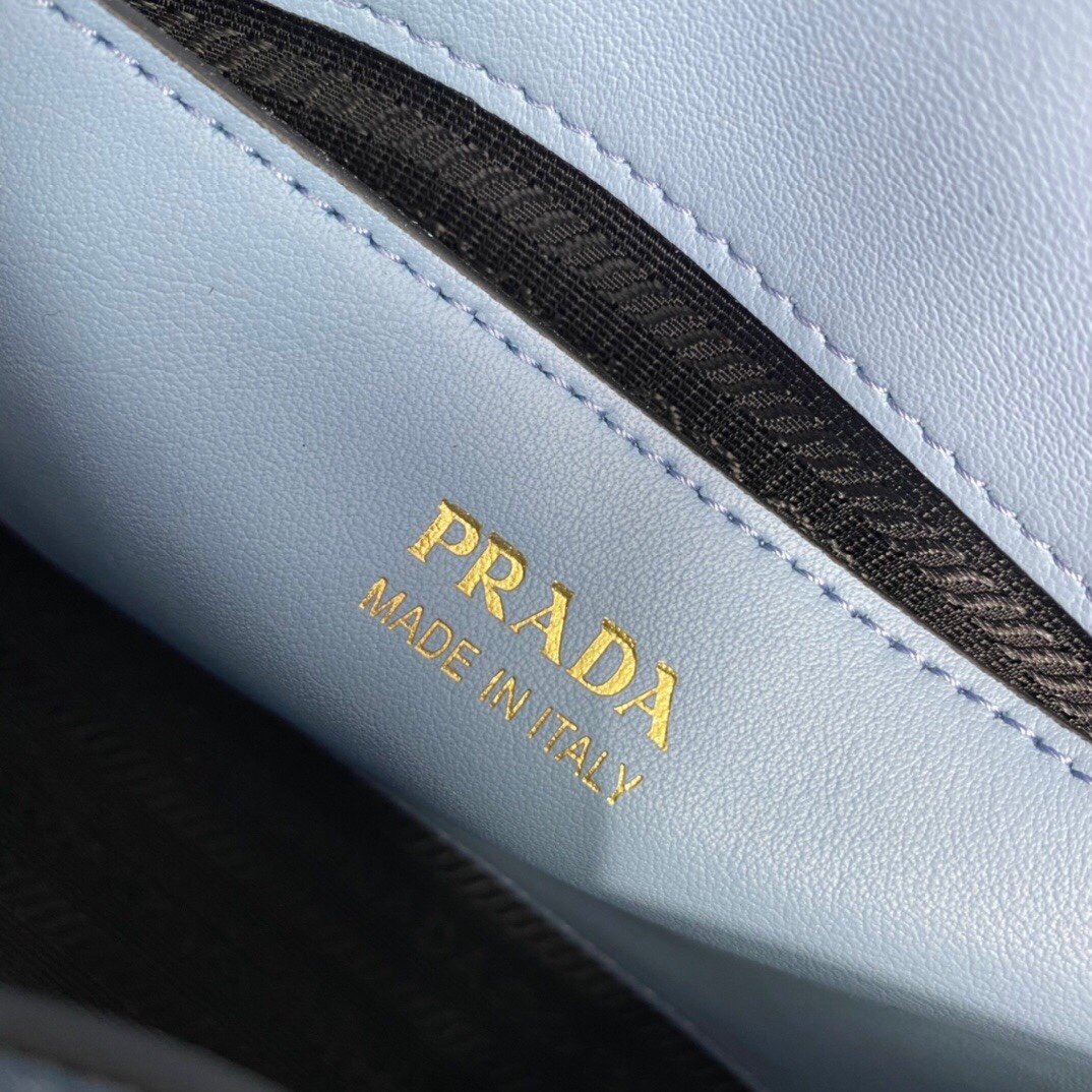 Prada Monochrome Saffiano Bag Blue For Women, Women's Bags 8.2in/21cm 1BD317_2ERX_F02TG_V_3O3 - Image 3