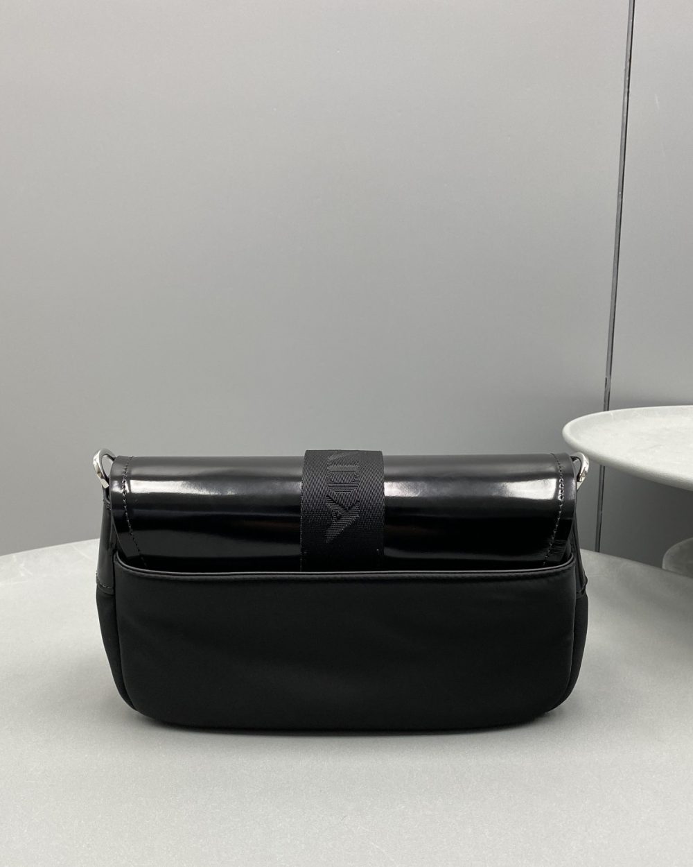 Prada Pocket Nylon And Brushed Bag Black For Women, Women's Bags 9in/23cm 1BD295_789_F0002_V_BFO