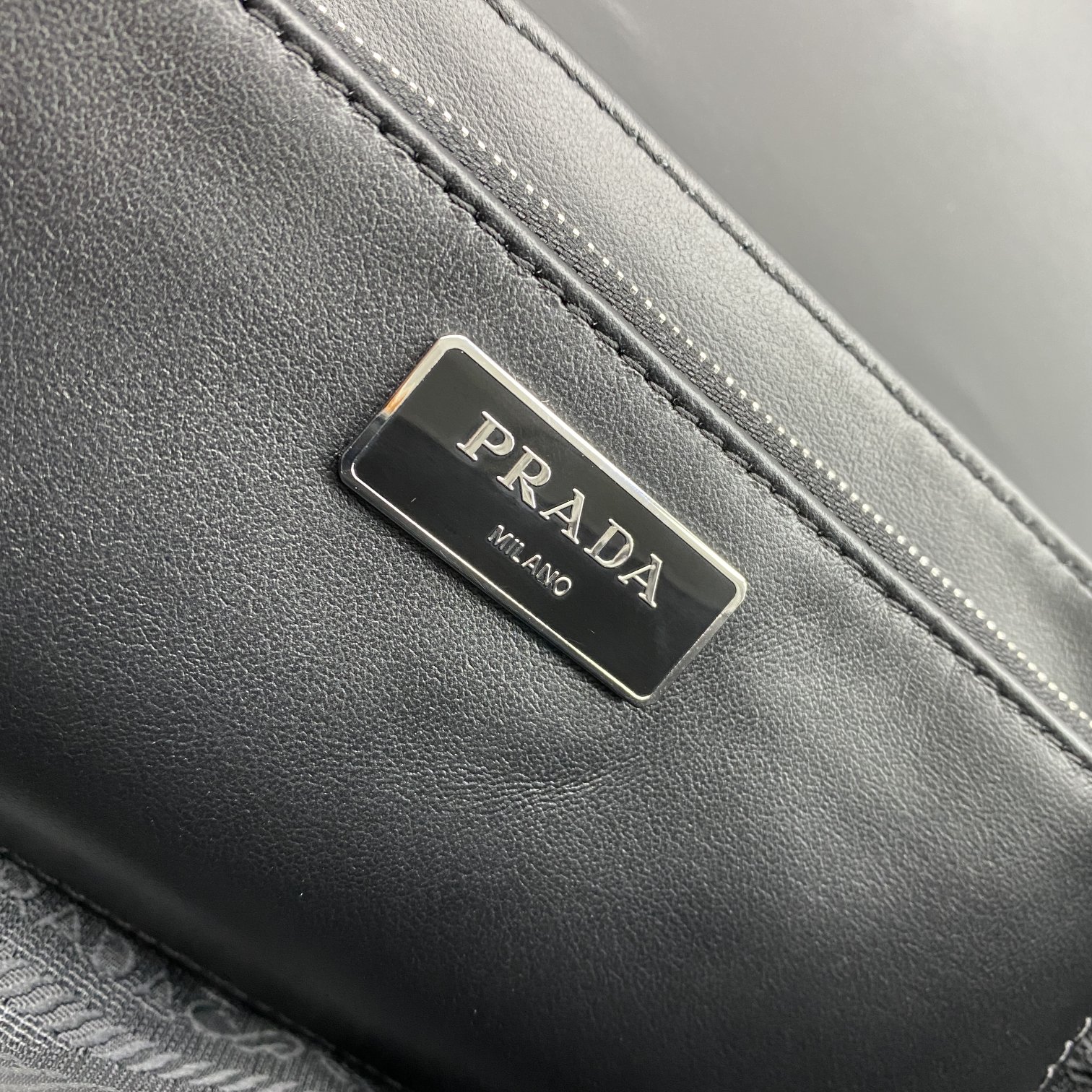 Prada Pocket Nylon And Brushed Bag Black For Women, Women's Bags 9in/23cm 1BD295_789_F0002_V_BFO - Image 3