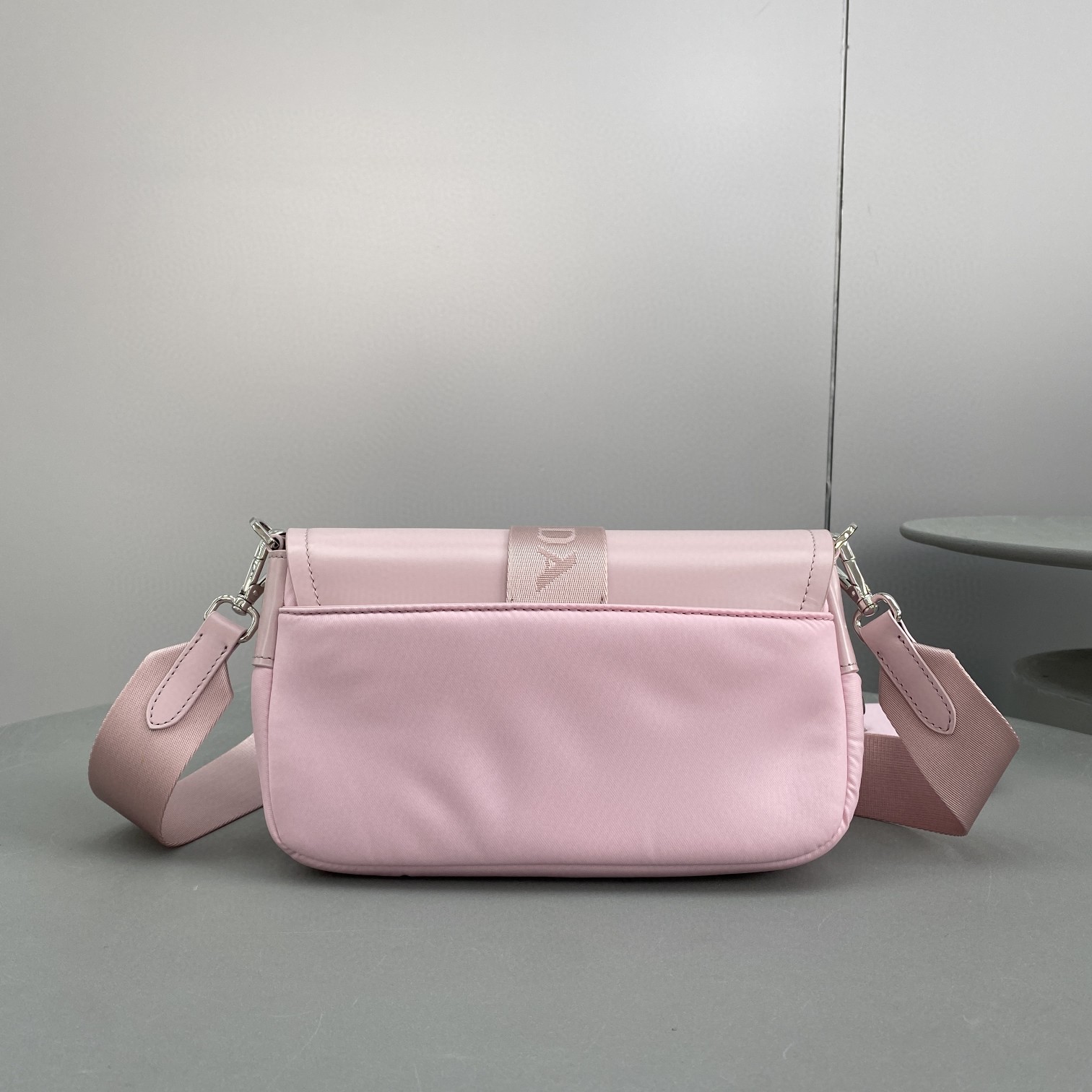 Prada Pocket Nylon And Brushed Bag White For Women, Women's Bags 9in/23cm 1BD295_789_F0009_V_BFO - Image 4