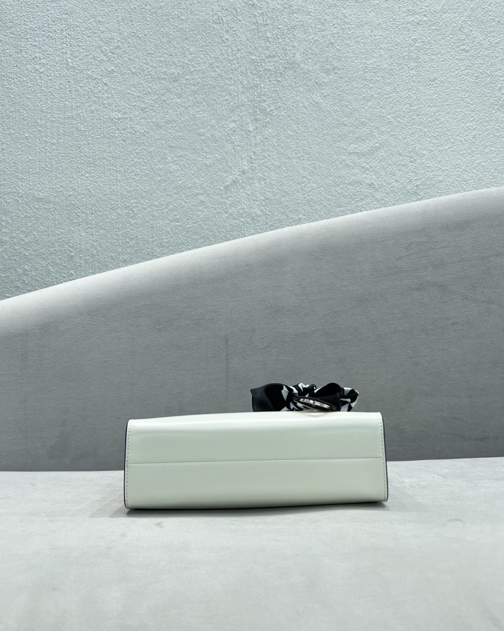 Prada Re-Edition 1995 Brushed Mini Handbag White For Women, Women's Bags 8.6in/22cm