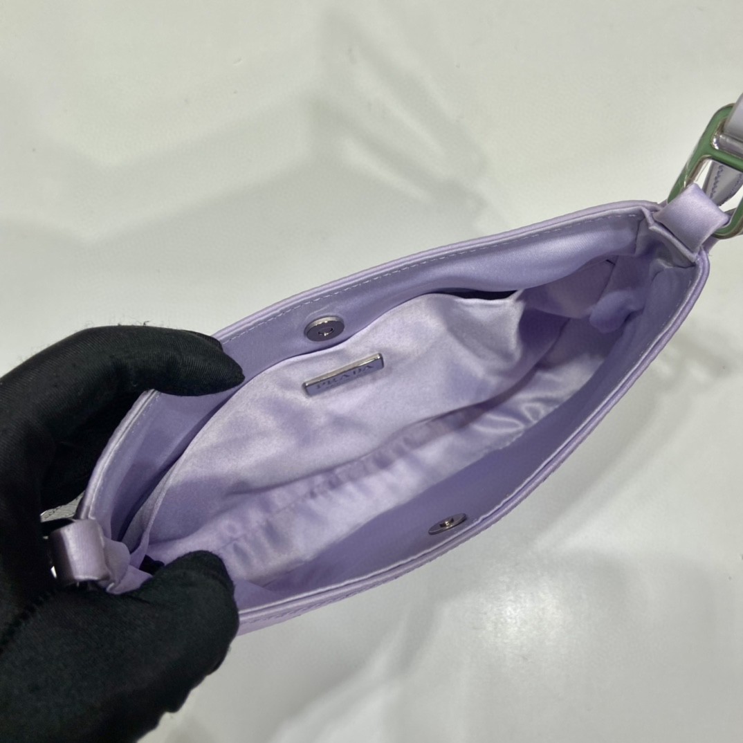 Prada Re-Edition 2000 Sequined Re-Nylon Mini-Bag Blue For Women, Women's Bags 8.6in/22cm - Image 7