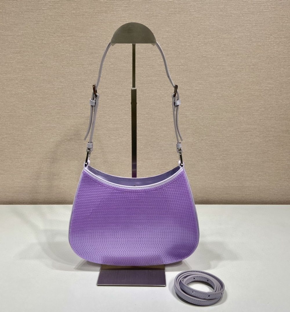 Prada Re-Edition 2000 Sequined Re-Nylon Mini-Bag Blue For Women, Women's Bags 8.6in/22cm