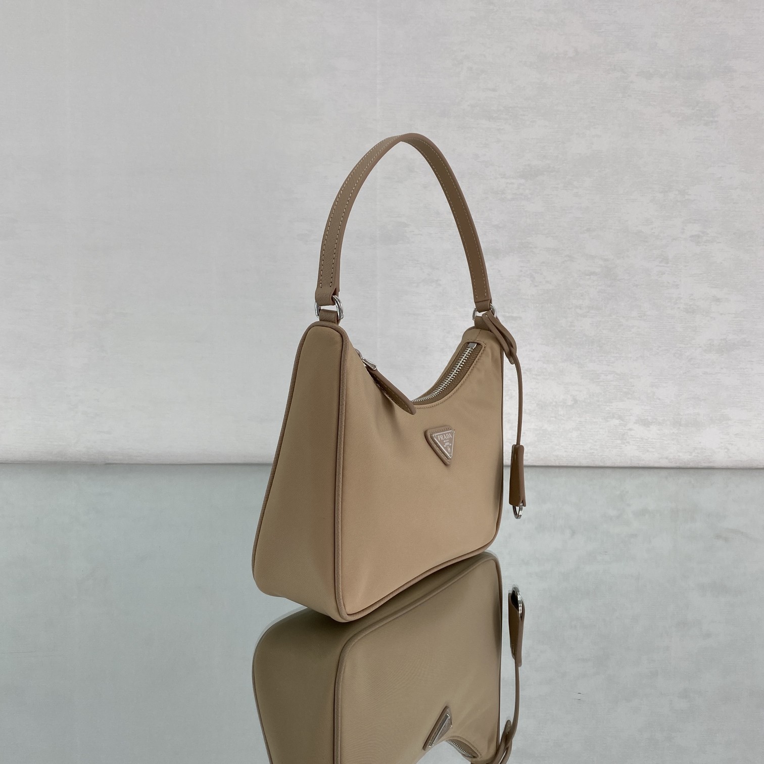 Prada Re-Edition 2005 Re-Nylon Mini Bag Beige For Women, Women's Bags 8.6in/22cm - Image 6