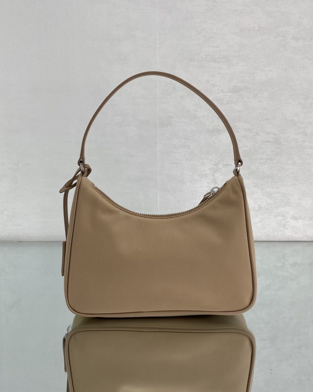 Prada Re-Edition 2005 Re-Nylon Mini Bag Beige For Women, Women's Bags 8.6in/22cm