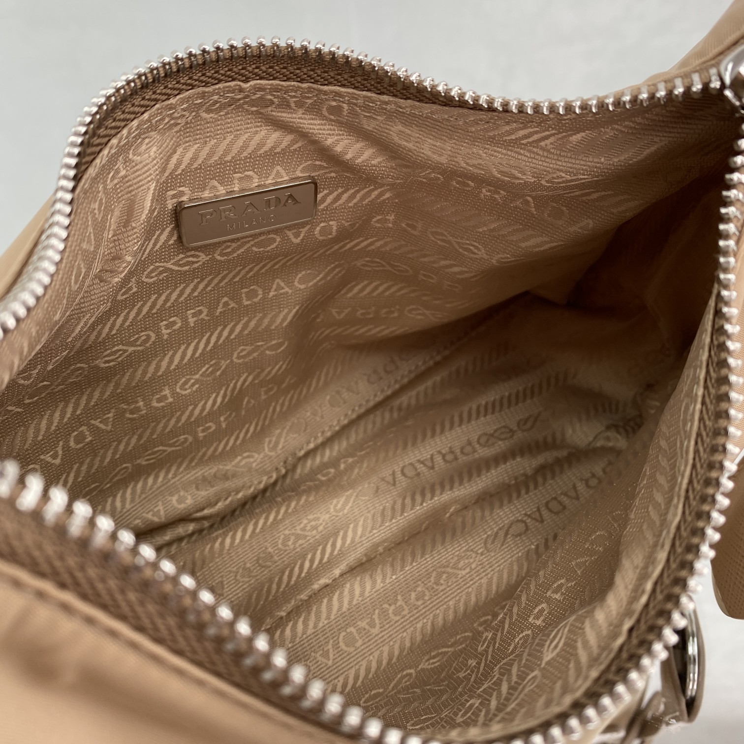 Prada Re-Edition 2005 Re-Nylon Mini Bag Beige For Women, Women's Bags 8.6in/22cm - Image 7