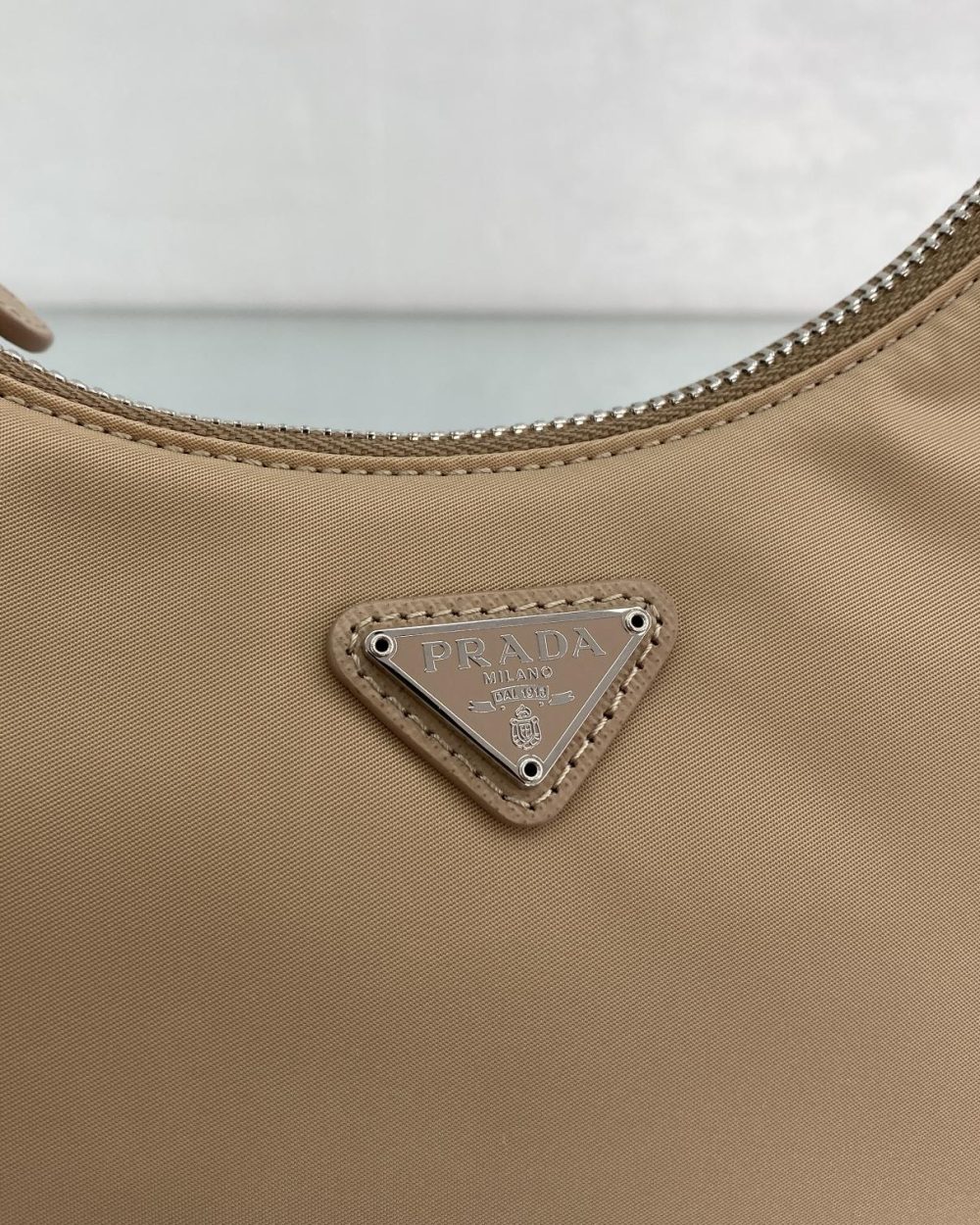 Prada Re-Edition 2005 Re-Nylon Mini Bag Beige For Women, Women's Bags 8.6in/22cm