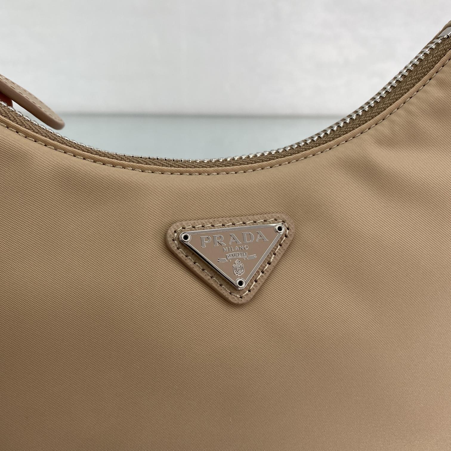 Prada Re-Edition 2005 Re-Nylon Mini Bag Beige For Women, Women's Bags 8.6in/22cm - Image 8