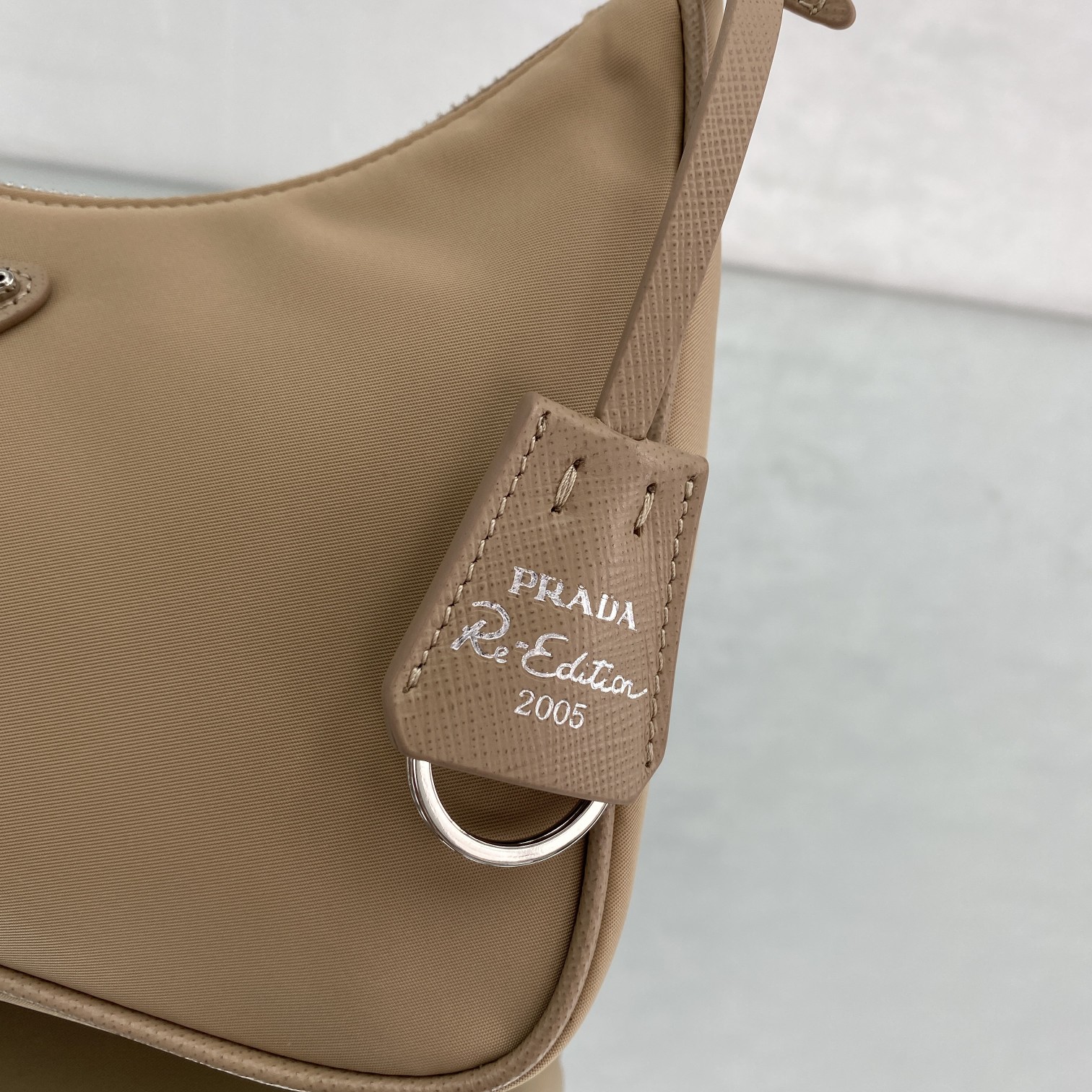 Prada Re-Edition 2005 Re-Nylon Mini Bag Beige For Women, Women's Bags 8.6in/22cm - Image 4