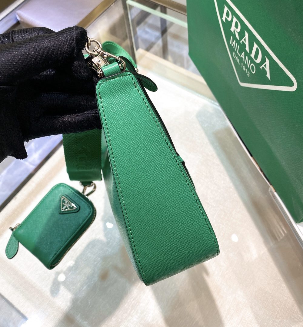 Prada Re-Edition 2005 Re-Nylon Mini Bag Green For Women, Women's Bags 8.6in/22cm