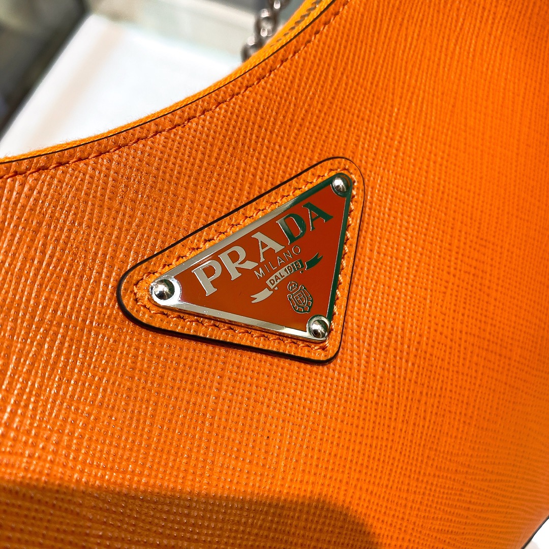 Prada Re-Edition 2005 Re-Nylon Mini Bag Orange For Women, Women's Bags 8.6in/22cm - Image 9