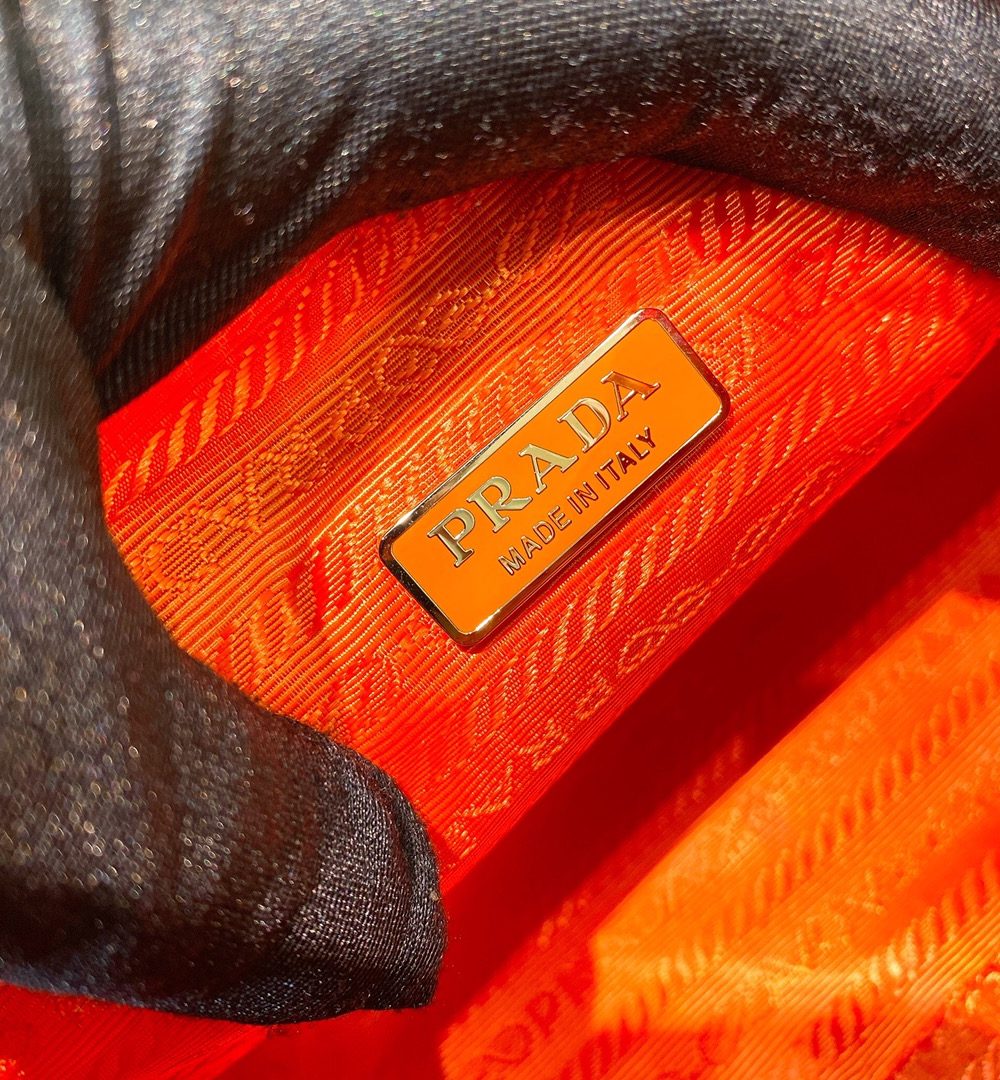 Prada Re-Edition 2005 Re-Nylon Mini Bag Orange For Women, Women's Bags 8.6in/22cm