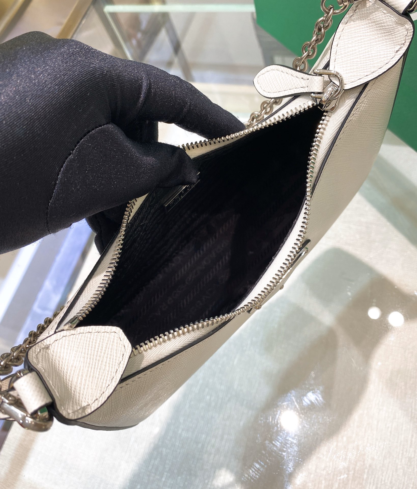 Prada Re-Edition 2005 Re-Nylon Mini Bag White For Women, Women's Bags 8.6in/22cm - Image 3