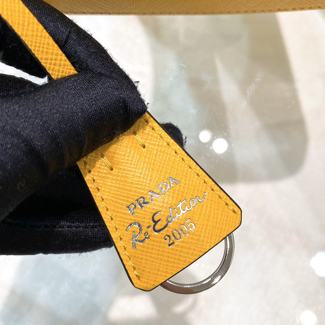 Prada Re-Edition 2005 Re-Nylon Mini Bag Yellow For Women, Women's Bags 8.6in/22cm - Image 4