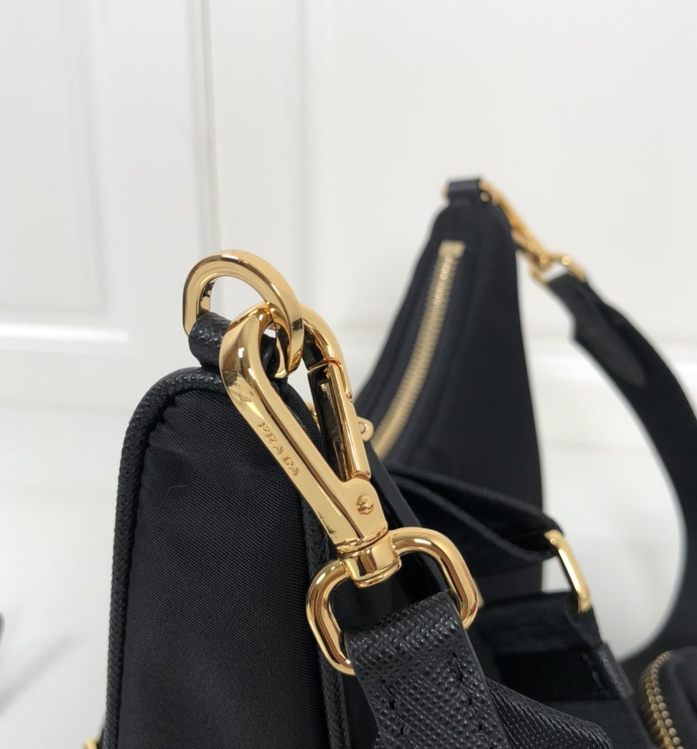 Prada Re-Edition 2005 Saffiano Bag Black For Women, Women's Bags 8.6in/22cm 1BH204_NZV_F0632_V_V2M