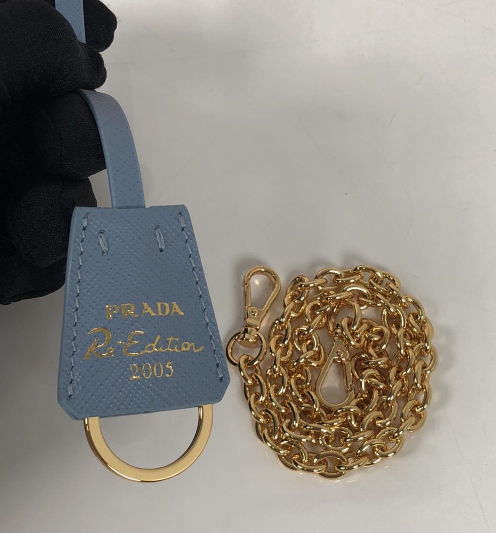 Prada Re-Edition 2005 Saffiano Bag Blue For Women, Women's Bags 8.6in/22cm 1BH204_NZV_F0ETB_V_V2M