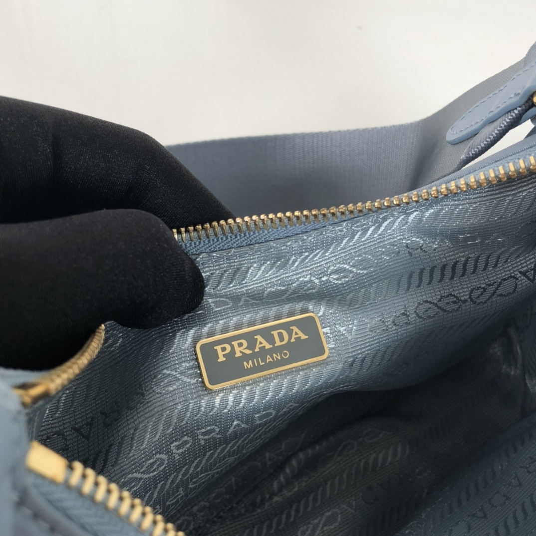 Prada Re-Edition 2005 Saffiano Bag Blue For Women, Women's Bags 8.6in/22cm 1BH204_NZV_F0ETB_V_V2M - Image 6