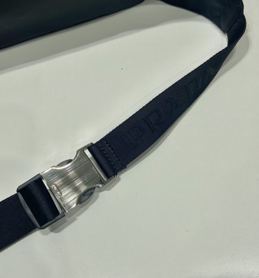 Prada Re-Nylon And Saffiano Belt Bag Black For Women, Women's Bags 10.2in/26cm 2VL034_2DMG_F0002_V_OOO