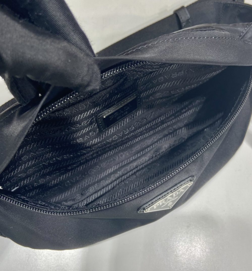 Prada Re-Nylon And Saffiano Belt Bag Black For Women, Women's Bags 10.2in/26cm 2VL034_2DMG_F0002_V_OOO