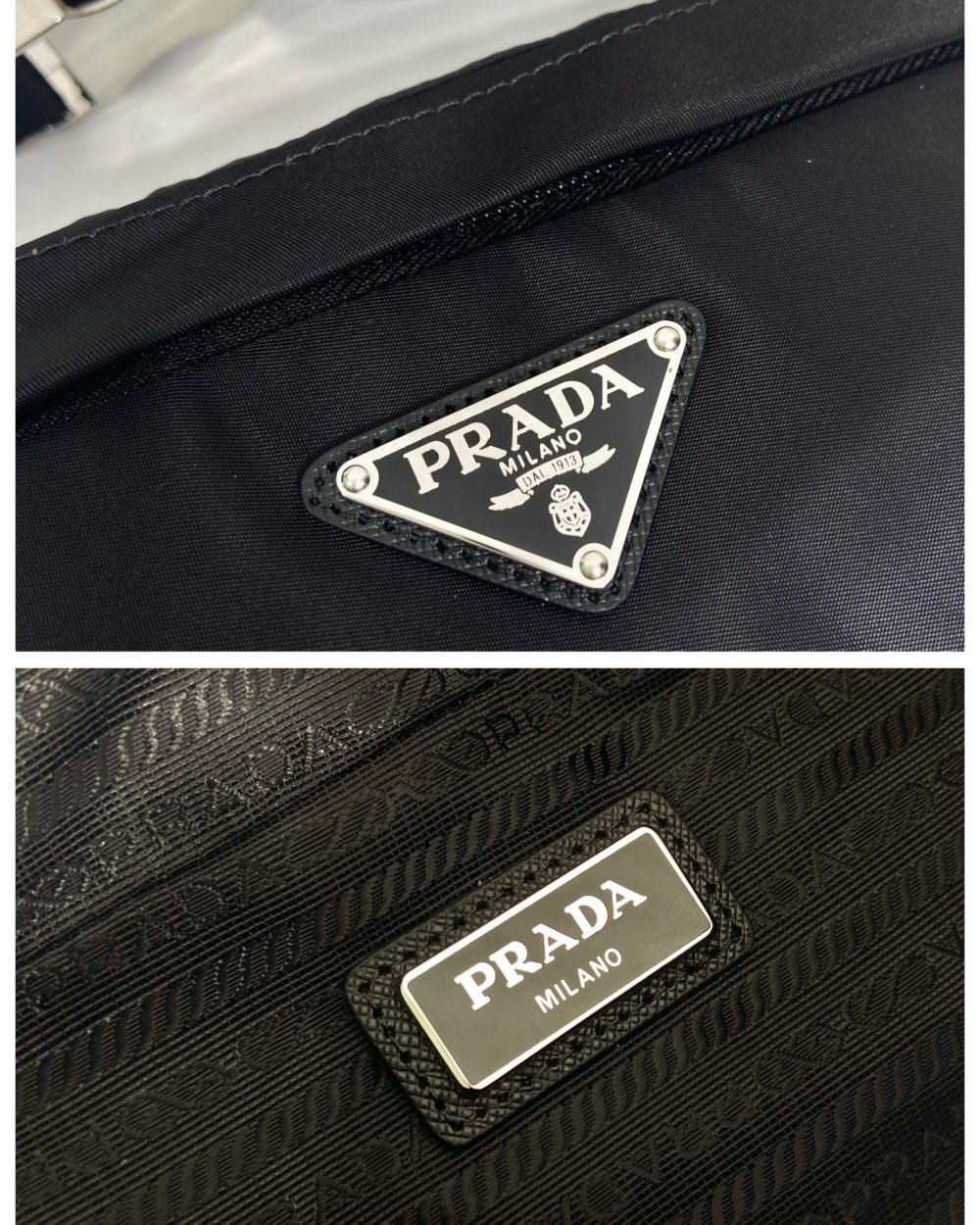 Prada Re-Nylon And Saffiano Belt Bag Black For Women, Women's Bags 10.2in/26cm 2VL034_2DMG_F0002_V_OOO
