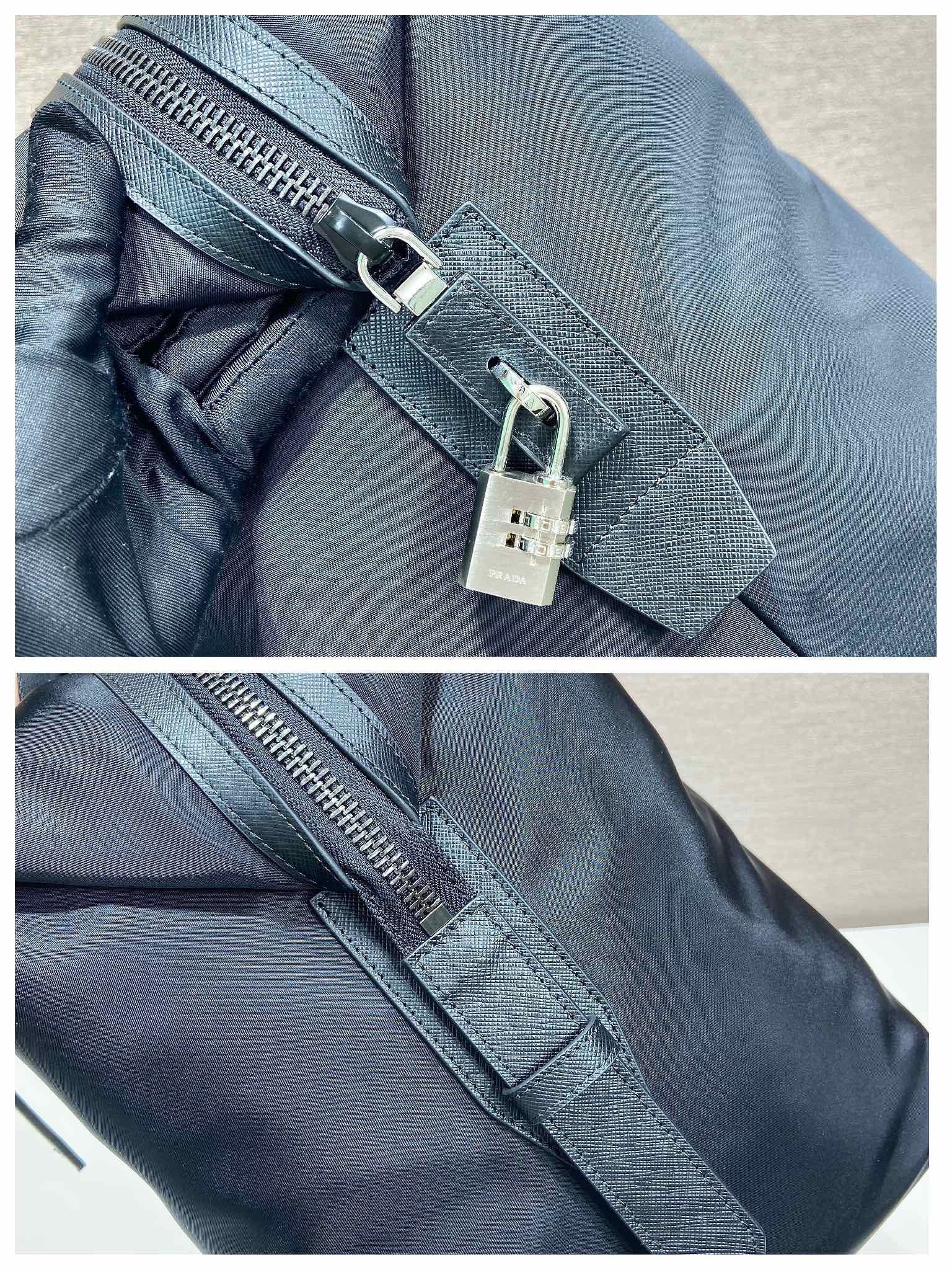 Prada Re-Nylon And Saffiano Duffle Bag Black For Women, Women's Bags 17.5in/45cm 2VC796_2DMH_F0002_V_OOO - Image 5