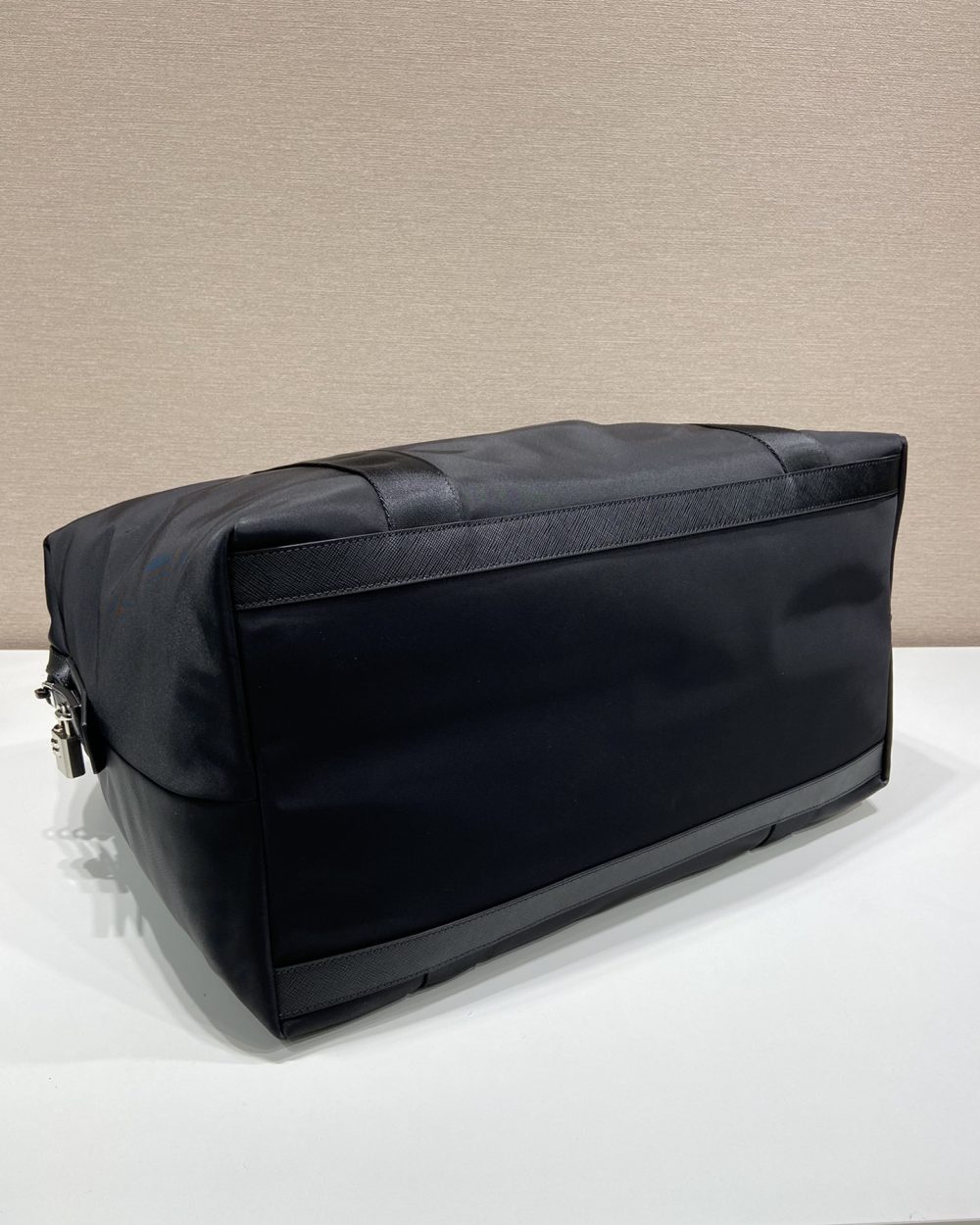 Prada Re-Nylon And Saffiano Duffle Bag Black For Women, Women's Bags 17.5in/45cm 2VC796_2DMH_F0002_V_OOO