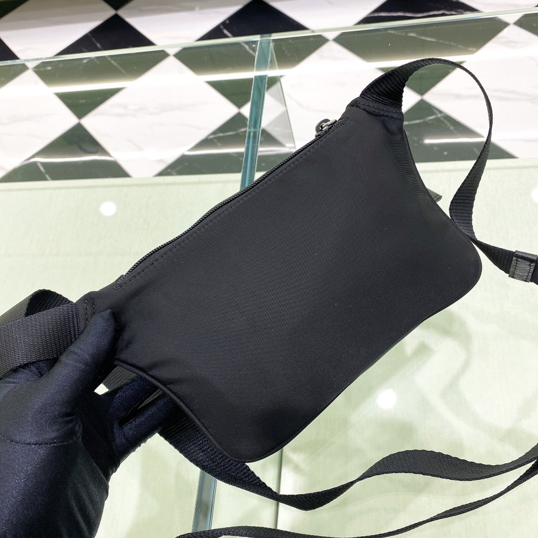 Prada Re-Nylon And Saffiano Shoulder Bag Black For Women, Women's Bags 7.5in/19cm 2VH128_2DMG_F0002_V_OOO - Image 4