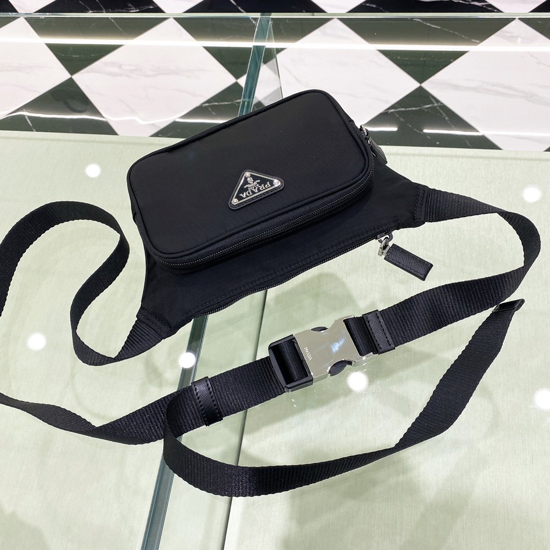 Prada Re-Nylon And Saffiano Shoulder Bag Black For Women, Women's Bags 7.5in/19cm 2VH128_2DMG_F0002_V_OOO - Image 2