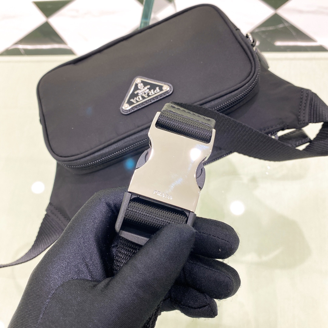 Prada Re-Nylon And Saffiano Shoulder Bag Black For Women, Women's Bags 7.5in/19cm 2VH128_2DMG_F0002_V_OOO - Image 7